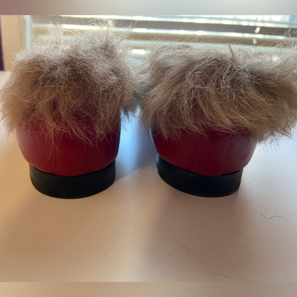 Gucci Princetown Fur-Lined Leather Mules - Red (Size 40 / US 10) - Picture 9 of 9